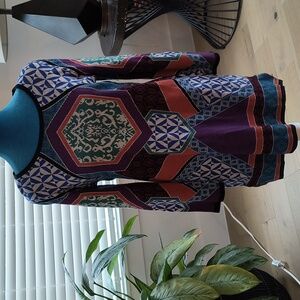 Cupio  Geometric Patterned Sweater Sz M